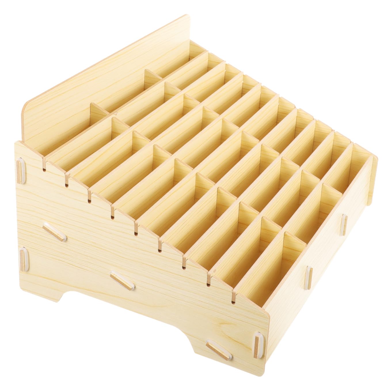 CANIGHT Scatola Portaoggetti in Legno 30 Griglie, Organizer da Scrivania per Insegnanti e Gestione Cellulare in Classe