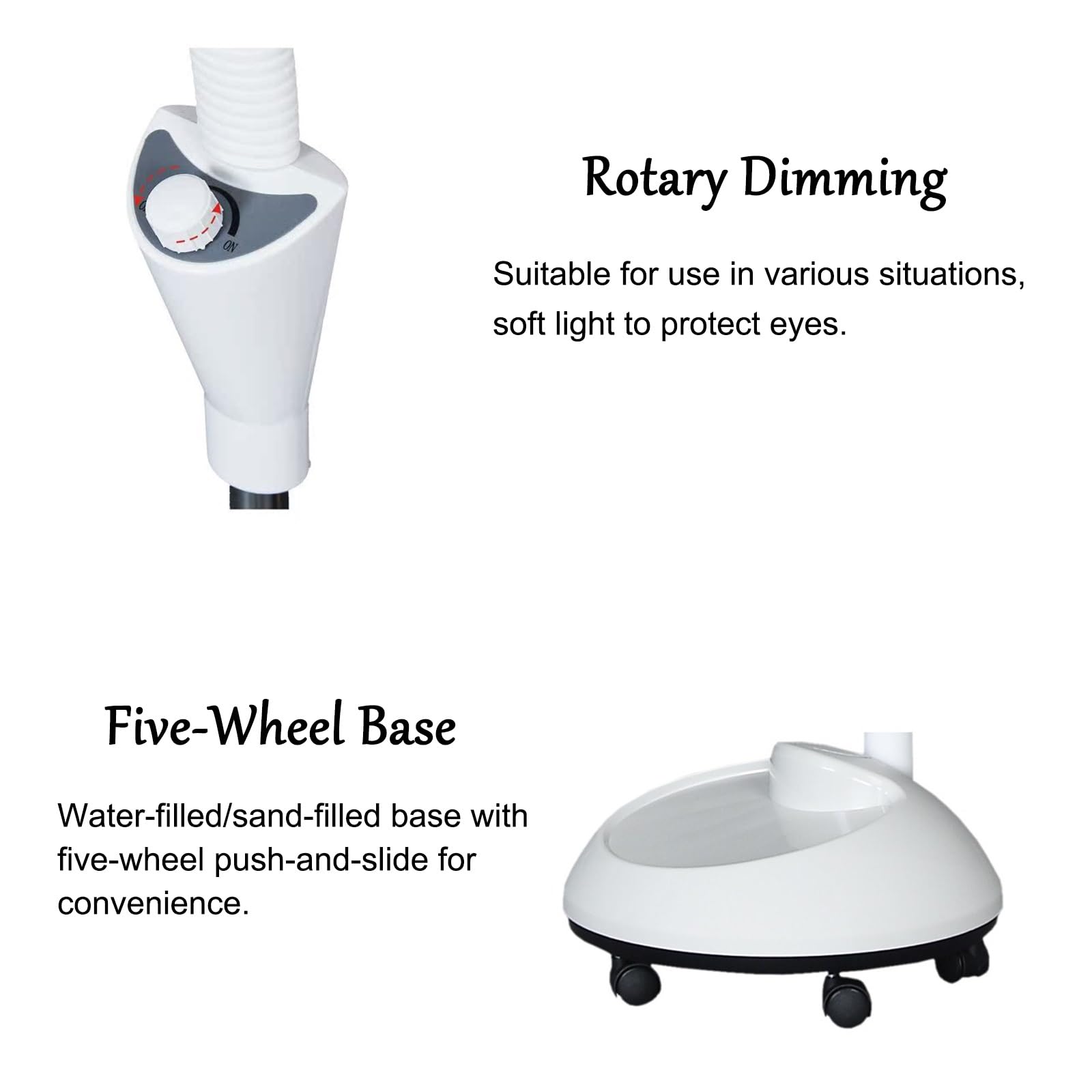 Lampe Médicale Mobile avec Loupe 8X, Lampe D'examen Chirurgical à LED, Lampe Médicale Mobile, pour Examens Médicaux Ambulatoires Gynécologiques