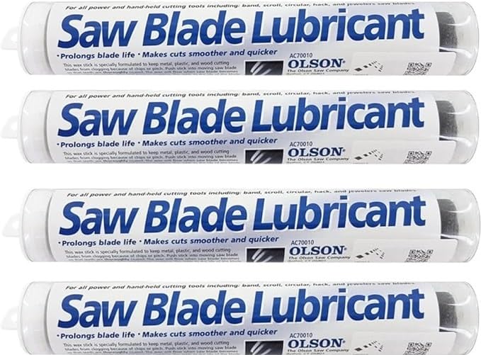 4PK Olson Saw AC70010 Saw Blade Lubricant Stick Stone for Band Saw Blades (Pack of 4)