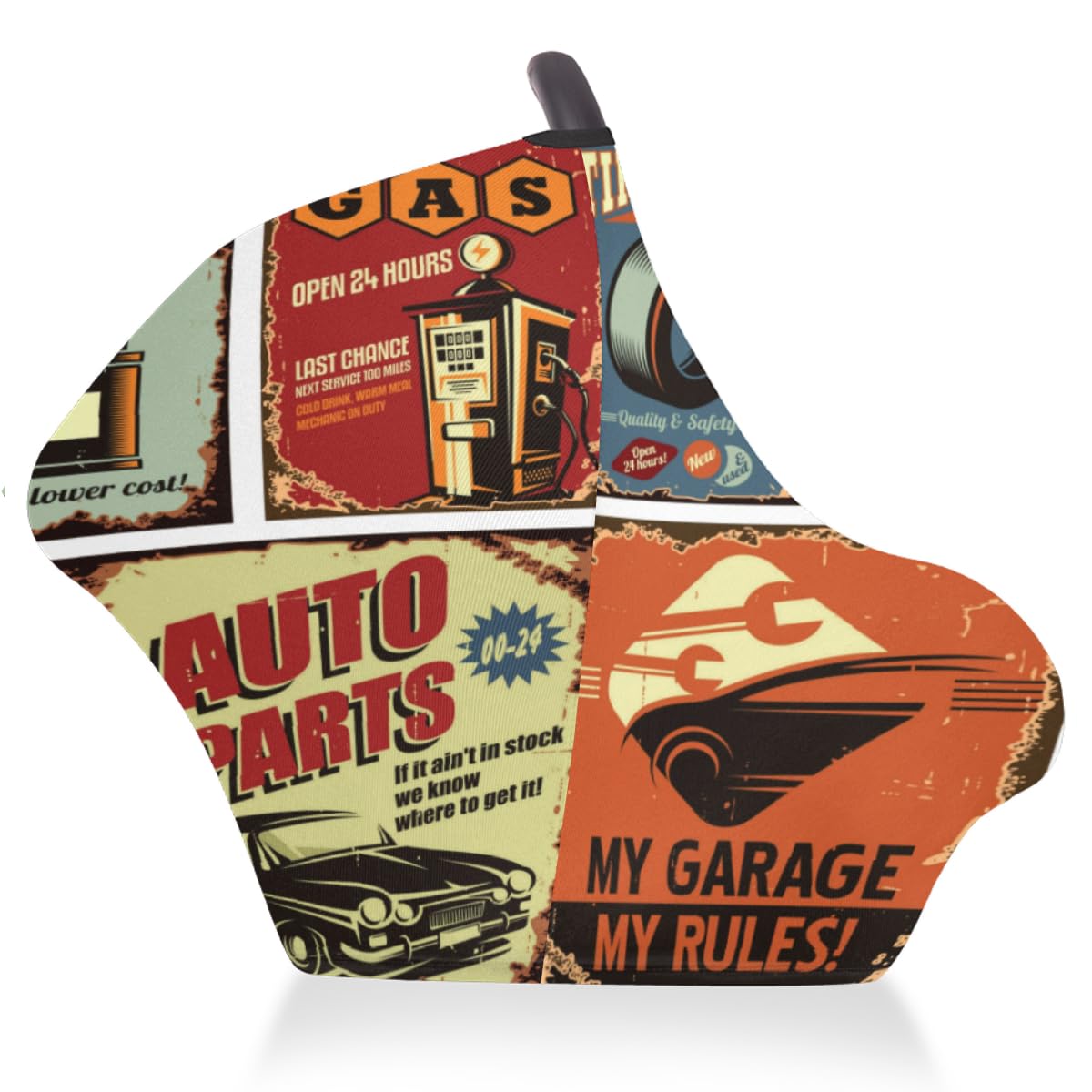 Vintage Car Theme Baby Car Seat Cover for Baby Boys and Girls Breathable Lightweight Carseat Cover Baby Carrier Cover Soft Flexible for Girls Boys