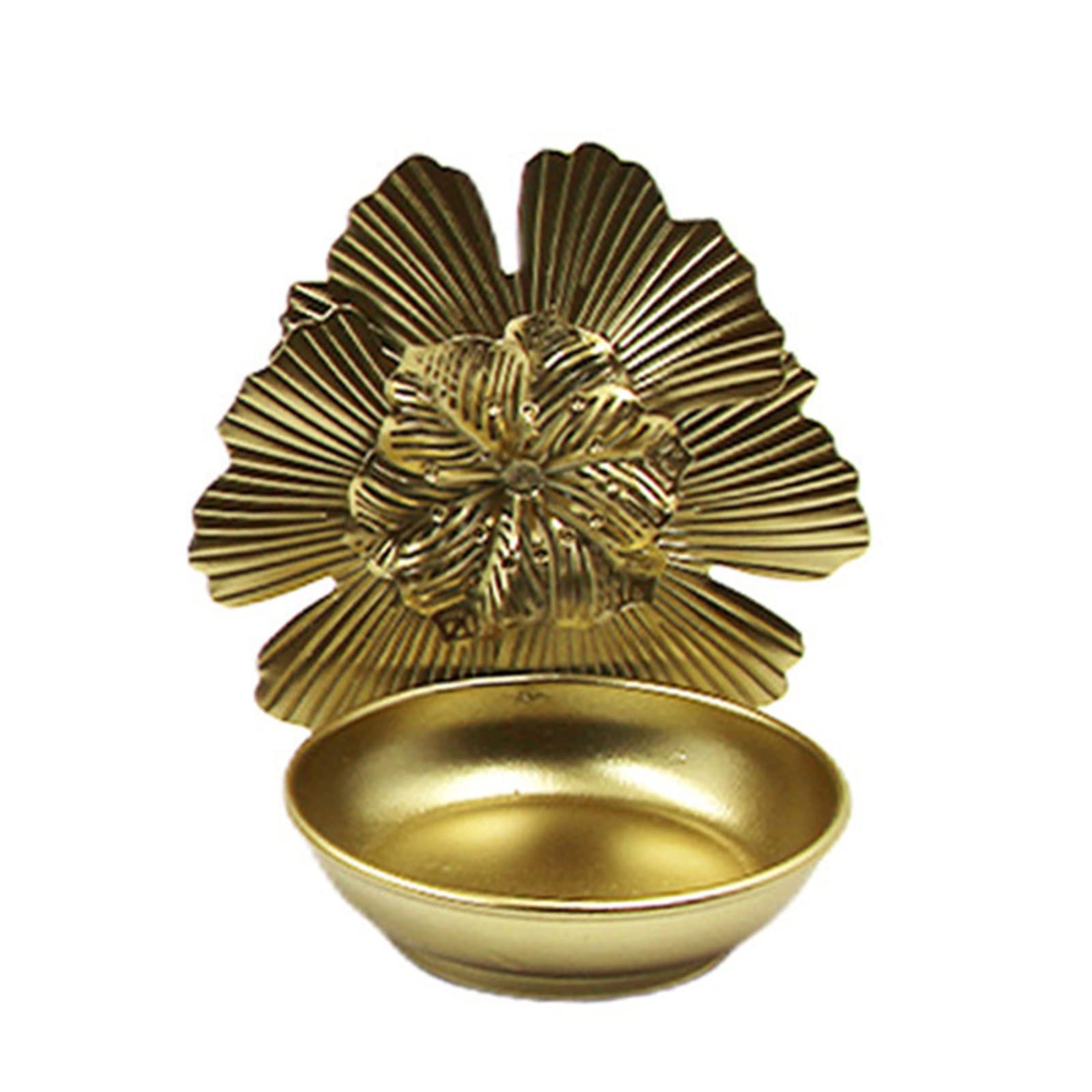 Buxuaaaa Candlestick Holder Valentine ' s Day, Home Decorations Golden Tray Simple Flower Holder Iron Flower