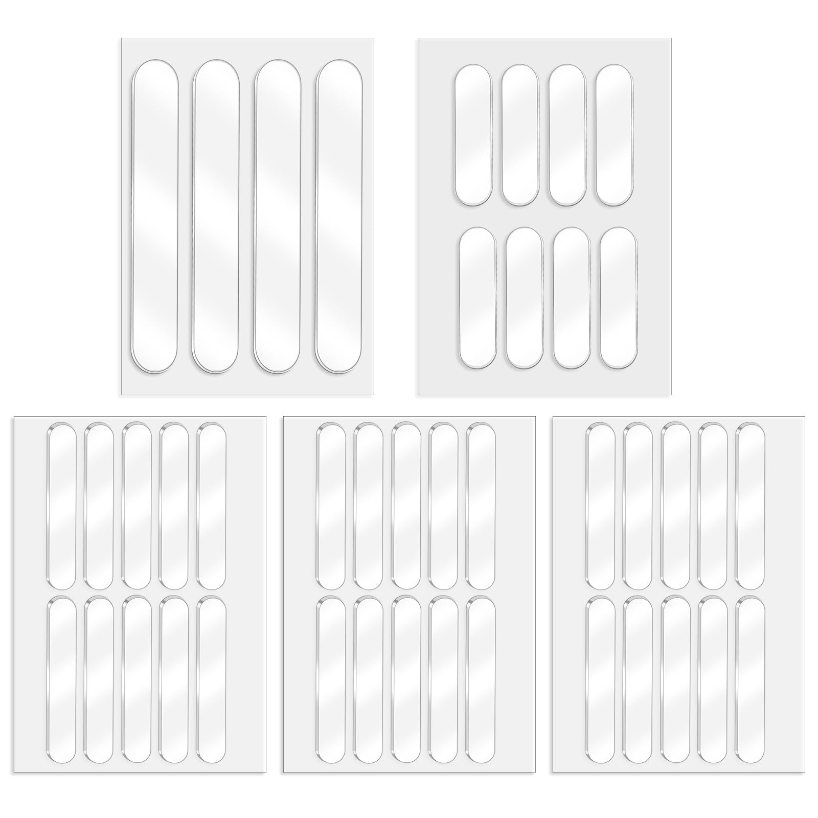 TIESOME 42 stuks meubelbumpers, 3 maten, elastische buffers