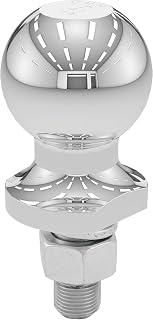 CURT 40097 Chrome Hitch Ball for ATV, UTV, Lawn Tractor - 2,000 lbs Capacity, 2-Inch Ball, 5/8 x 1-3/4-Inch Shank