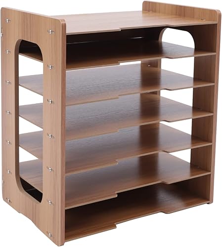 Miniatura 3 de LOYALHEARTDY Organizador de archivos, clasificador de papel, organizador de papel de archivo de 7 niveles para escritorio, bandeja de almacenamiento