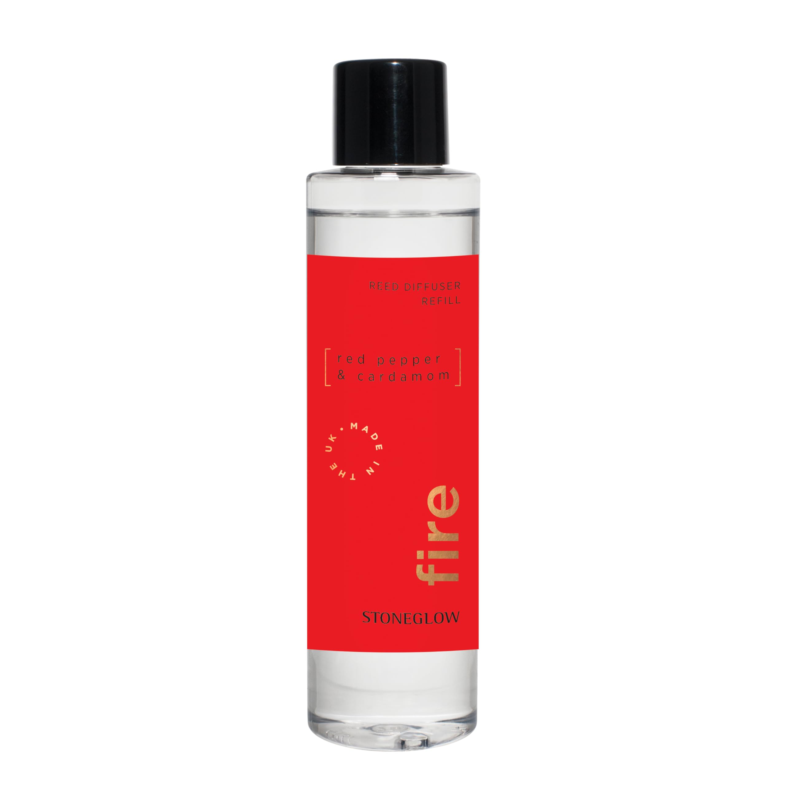 Stoneglow Elements Collection - Fire 210ml Scented Reed Diffuser Refill - Red Pepper & Cardamom - Red