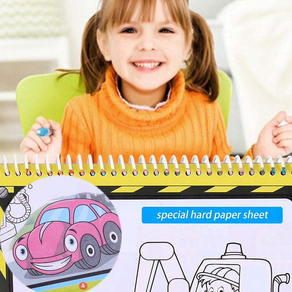 Water Coloring Book Doodle Magical Portable Drawing Book Edukacyjna Wczesna Edukacja Dziecięca Zabawa (Pojazd)