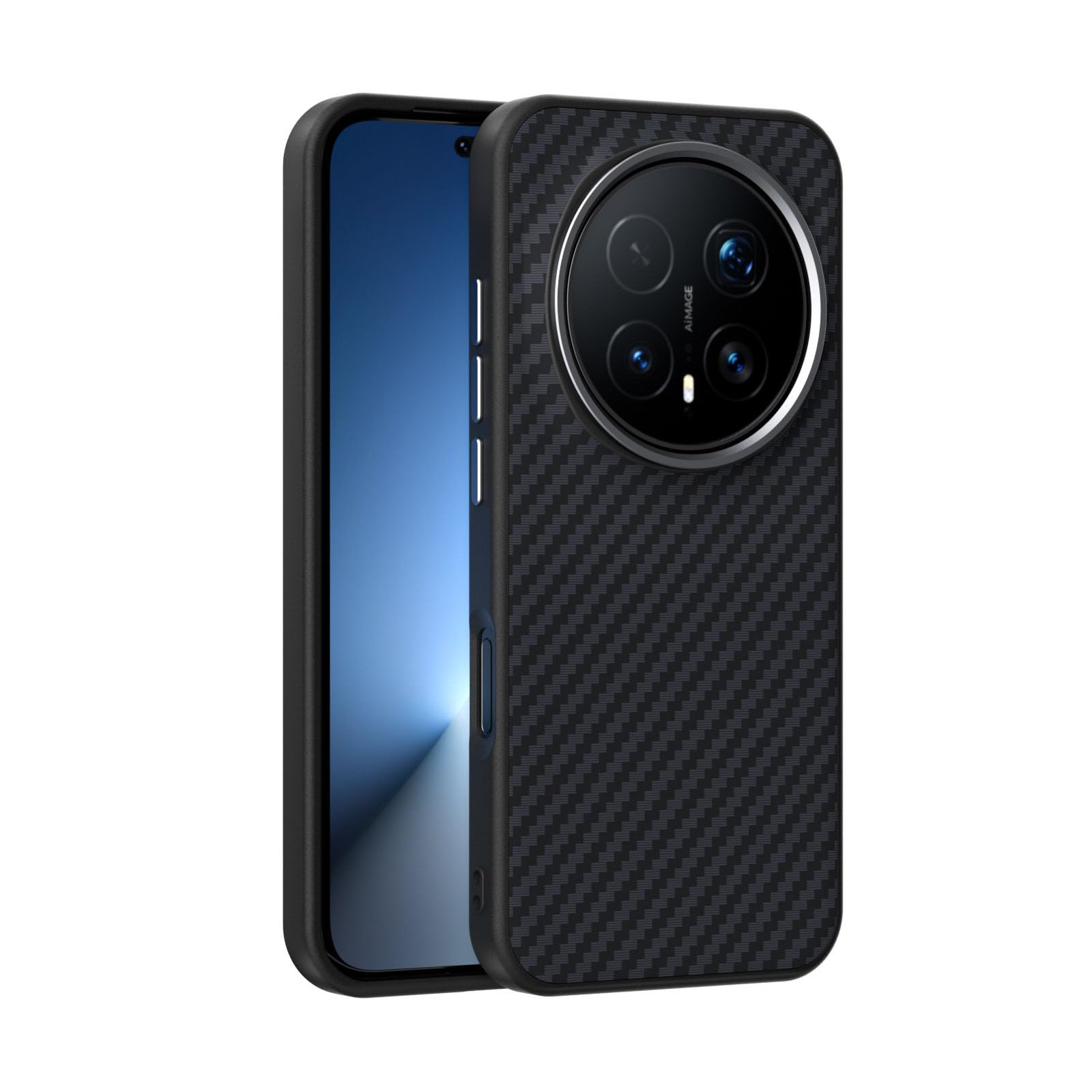 Case for Honor Magic 7, Slim & Ultra Thin Aramid Texture Plain PC Hard Simple Cover, Soft Protective Anti-Scratch Phone Case Black