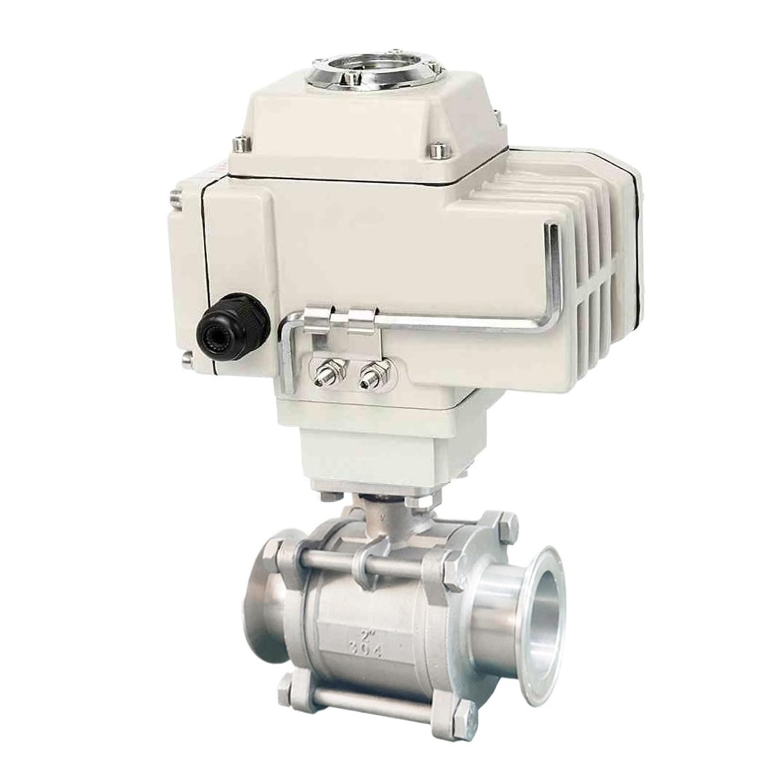 QEFHSVVZE DN50 2 Way Electric Ball Valve 57 Stainless Steel Tri-Clamp Ferrule Type Motorized Ball Valves 220V 24V(220vac)