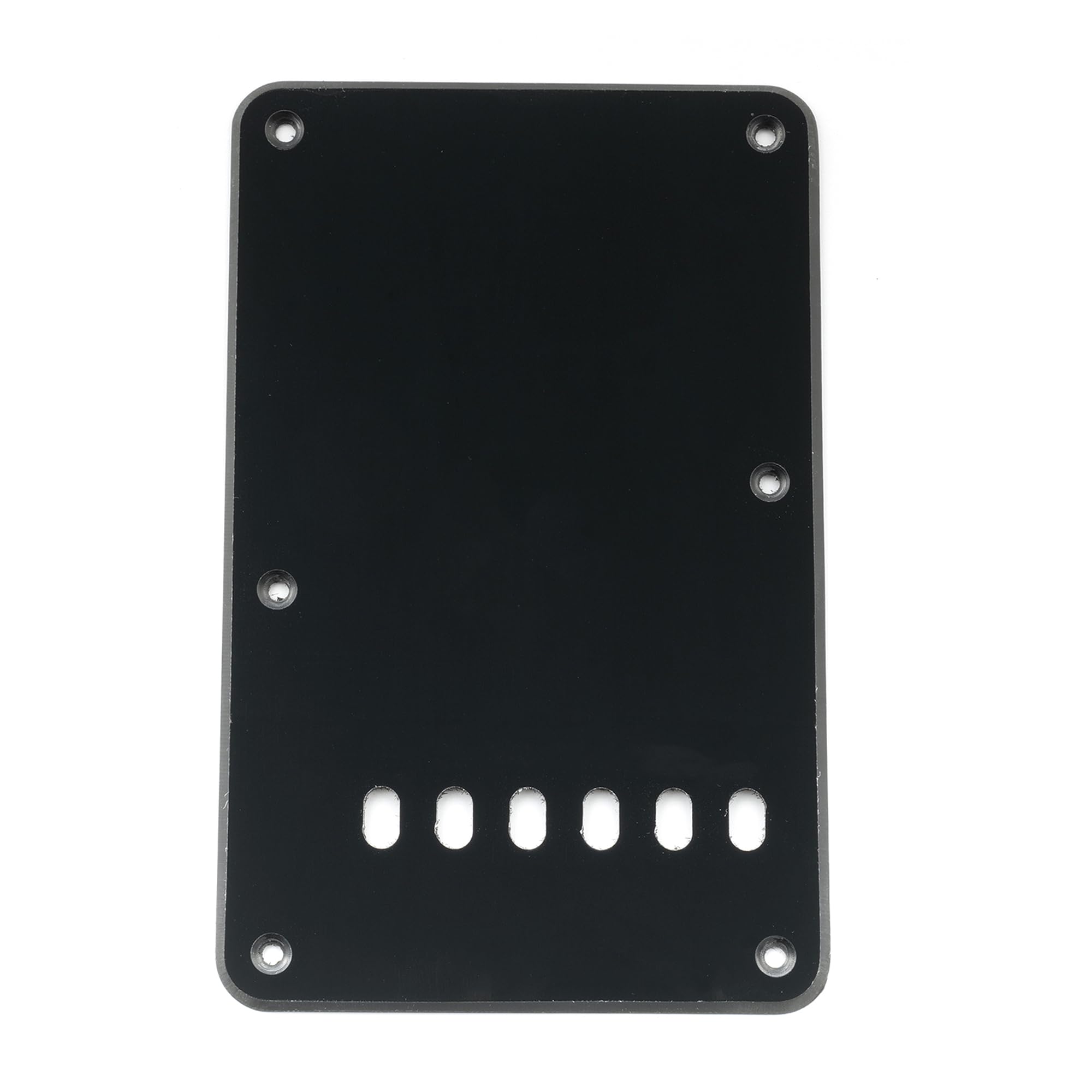 Musiclily Vintage Style Strat Tremolo Backplate for Fender USA/Mexican Made Standard Stratocaster Modern Style Guitar,1Ply Black