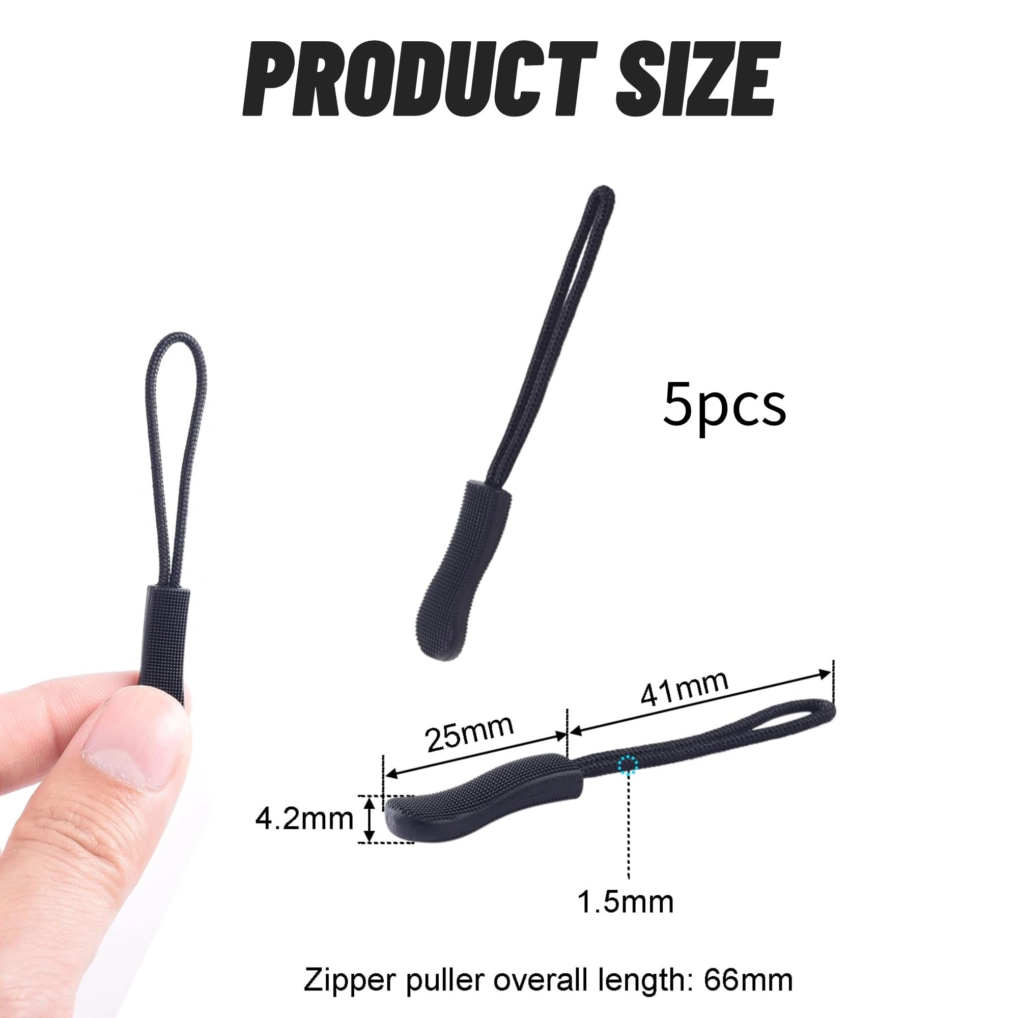 Pack 10 Zipper Pull Replacement Cordon D'extension Universel à