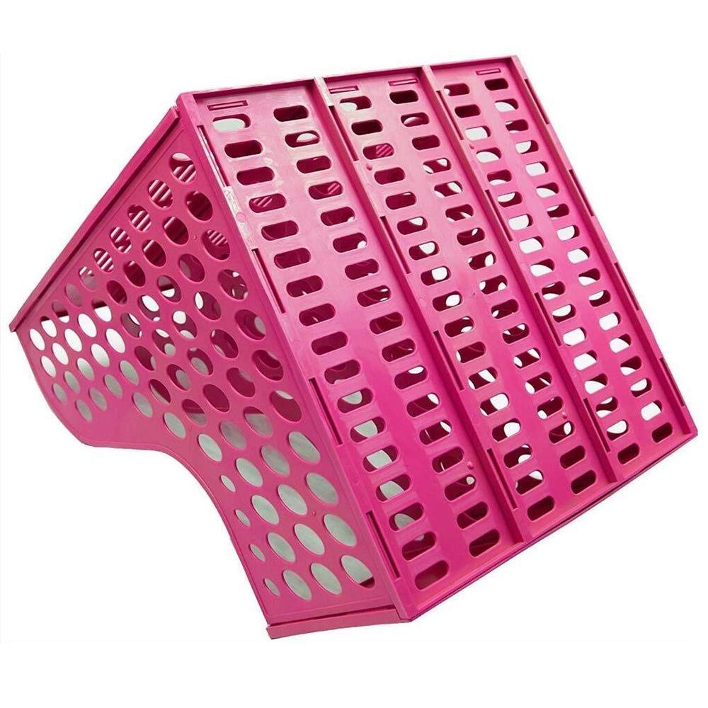 Organizzatore di Documenti da scrivania, Robusto portariviste in plastica, cornici Portadocumenti a 3 sezioni Divisori per Documenti Armadietto per Documenti cartacei per Ufficio (Rosa)