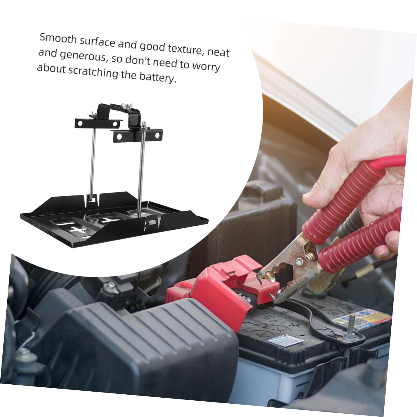 Support de Fixation en Fer Noir pour 1 Set, Batterie de Voiture