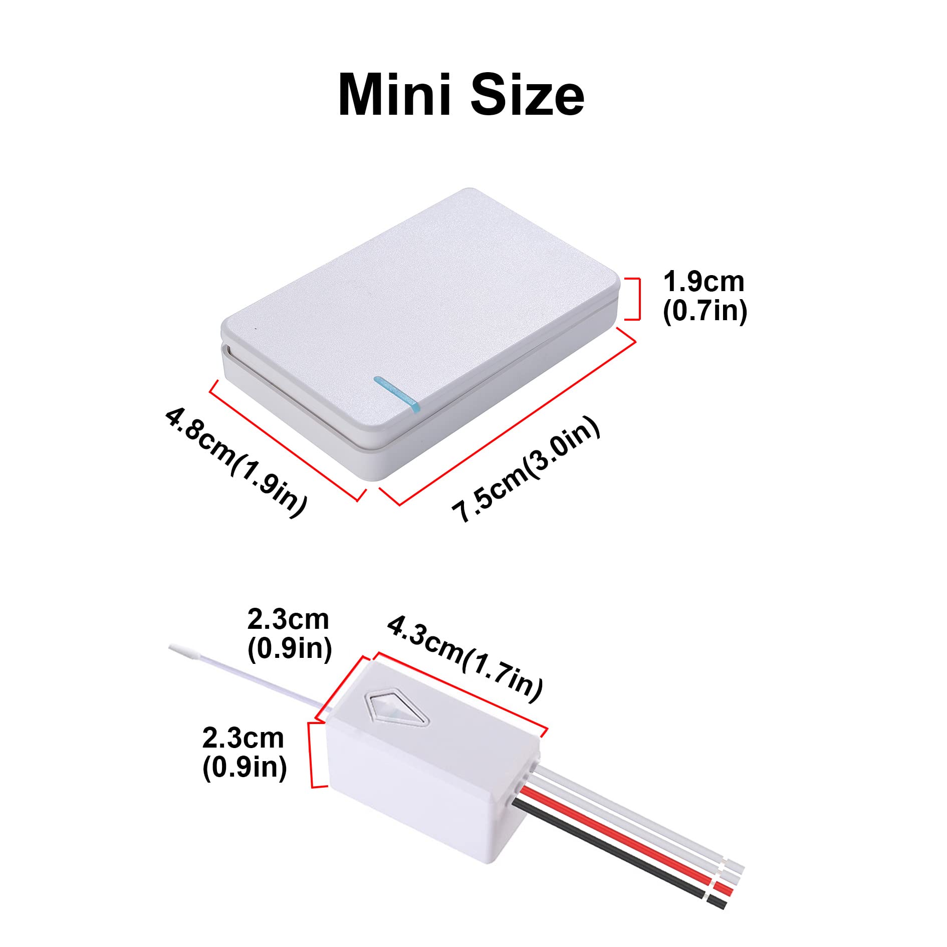 Mengshen Interruttore Senza Fili 8V-24V, Telecomando Relè Trasmettitore E Ricevitore Sicuro Universale Per Luci Garage Apriporta Fotocamera Motore Camper Dispositivi A Bassa Tensione