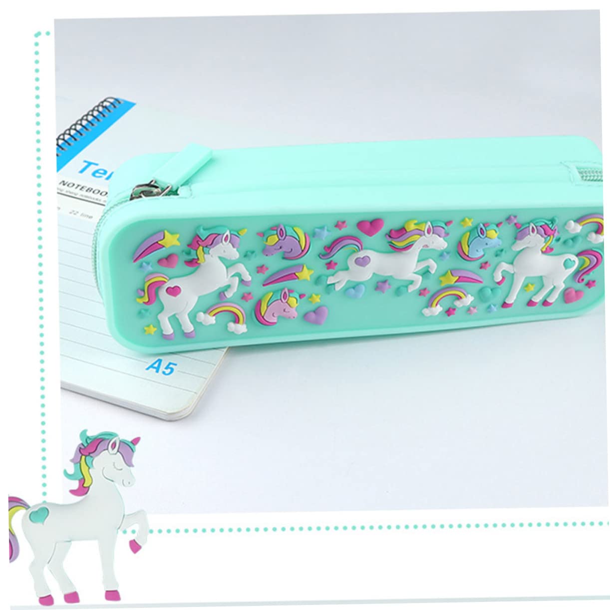 Tofficu 2pezzi Astuccio Silicone Per Capacità Design Per Scuola e Organizzatore Cancelleria Per Ragazze e