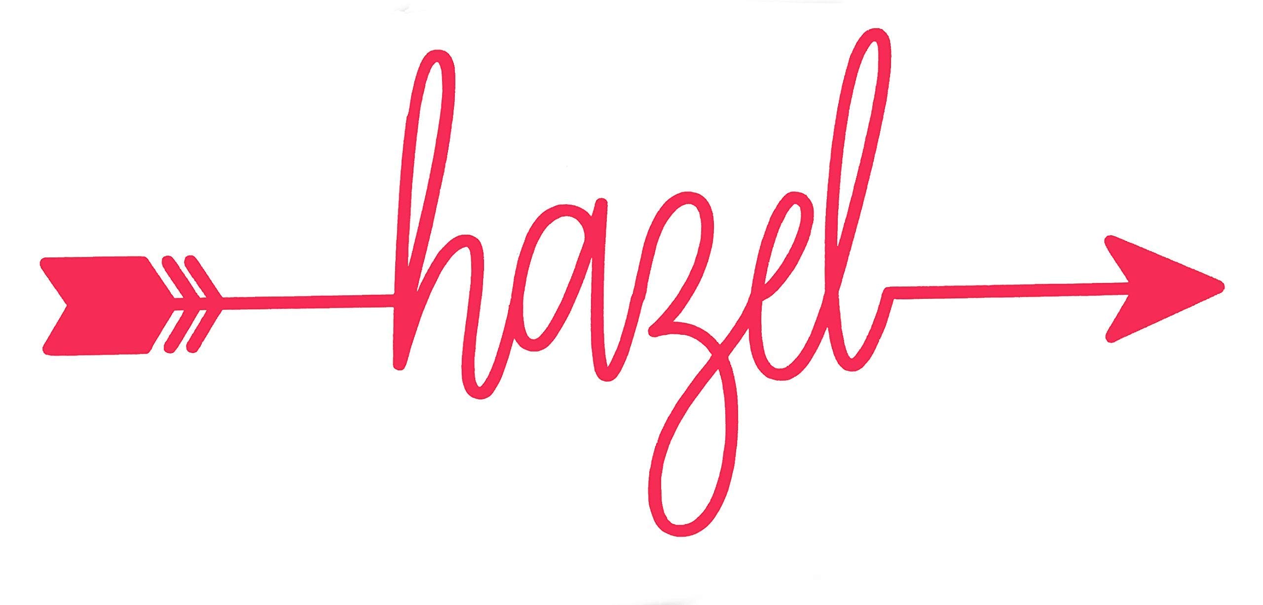 Custom Arrow Font Name Vinyl Decal - Personalized Bumper Sticker, for Tumblers, Laptops, Car Windows