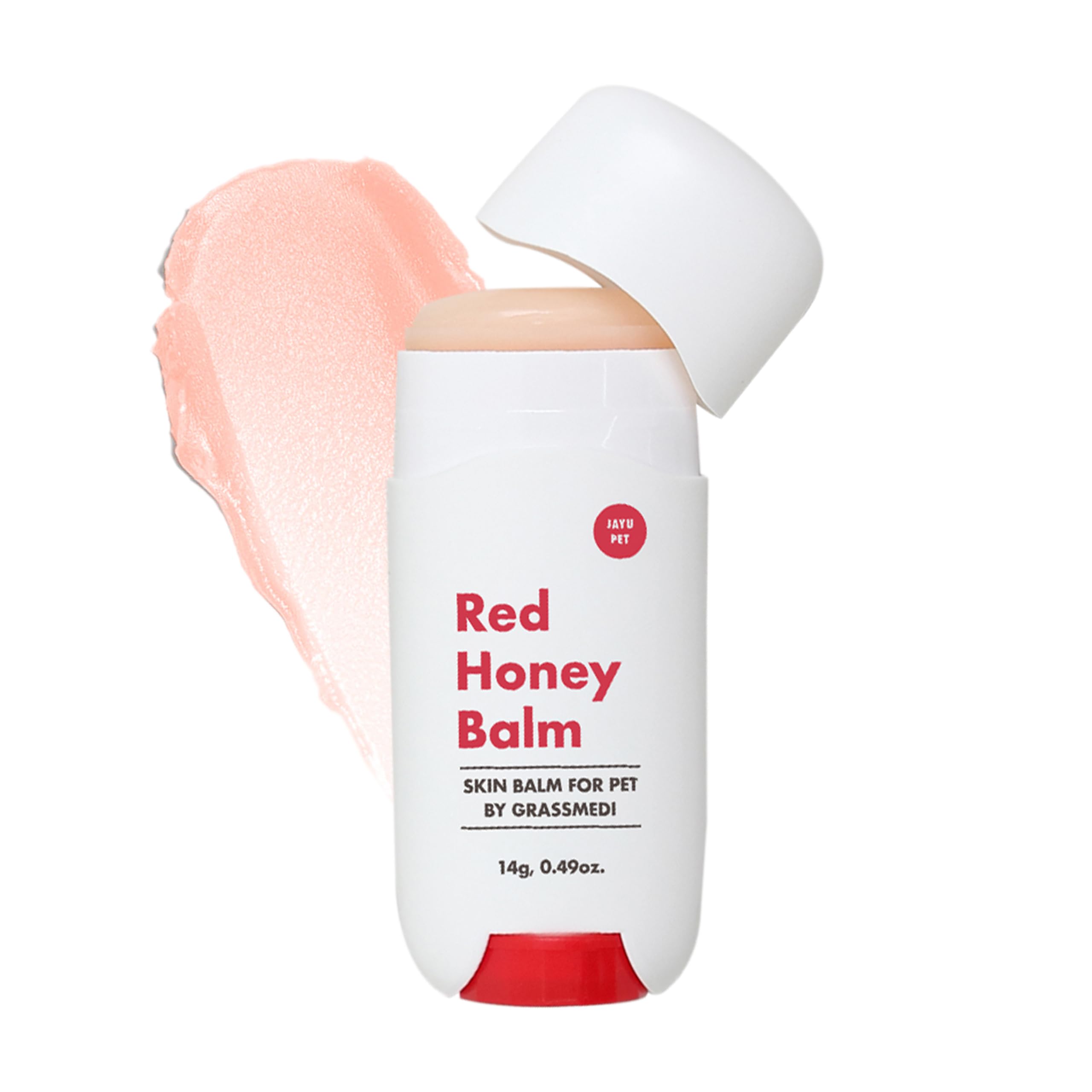 JAYU PET Red Honey Balm - Long Lasting Dog Cat Skin Nose Paw Wax Balm, Anti Slip & Help Reduce Licking, Dry Cracked Chapped Pad Soothing Butter, Pet Hotspots Itchy Allergy Relief Moisturizer 0.5 oz.