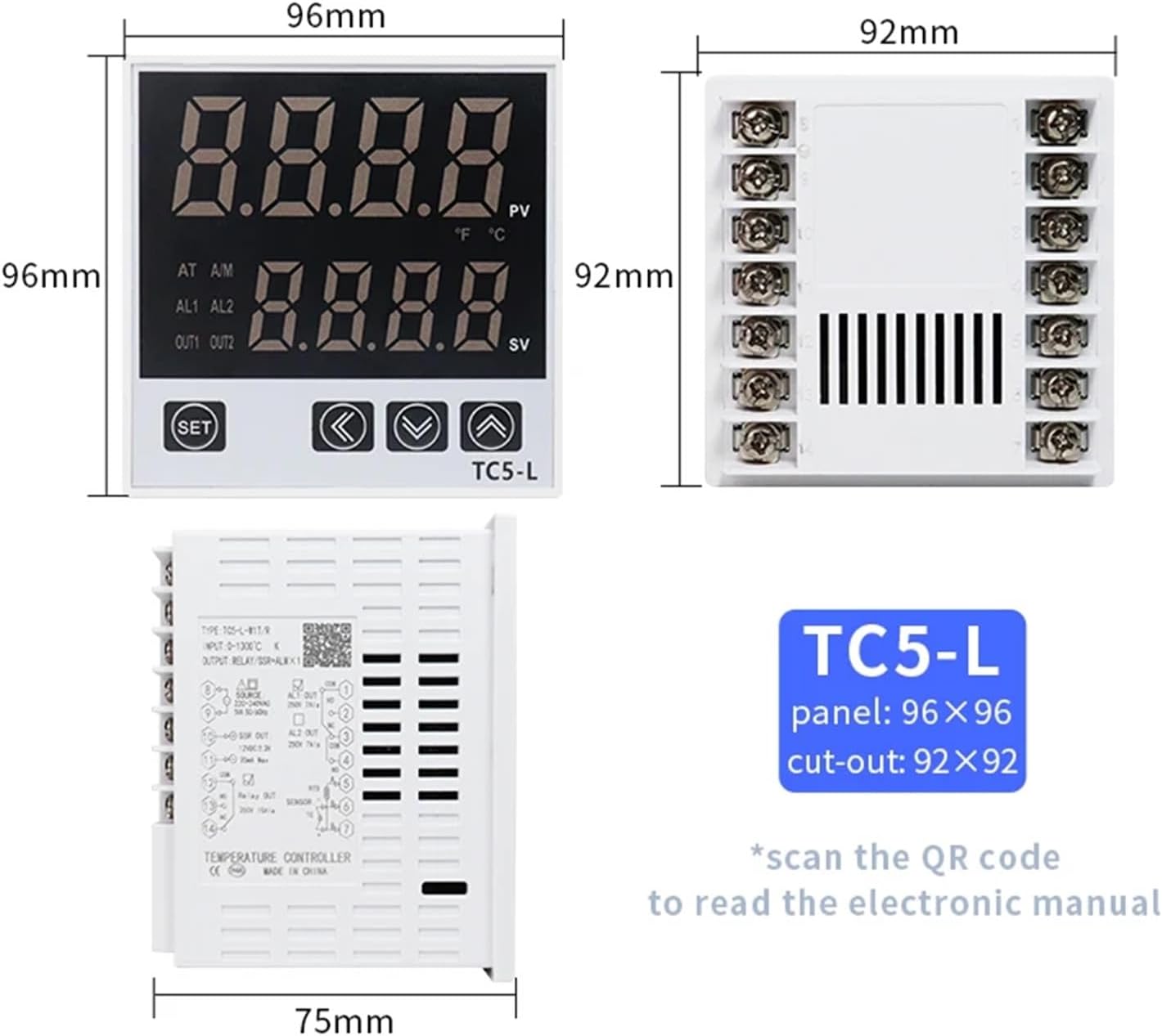 Wiring diagram for JDOUNFMO TC5-L Temperature Controller