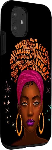 Miniatura 3 de iPhone 11 - Funda de melanina para mujer color negro color marrón para niñas y mujeres