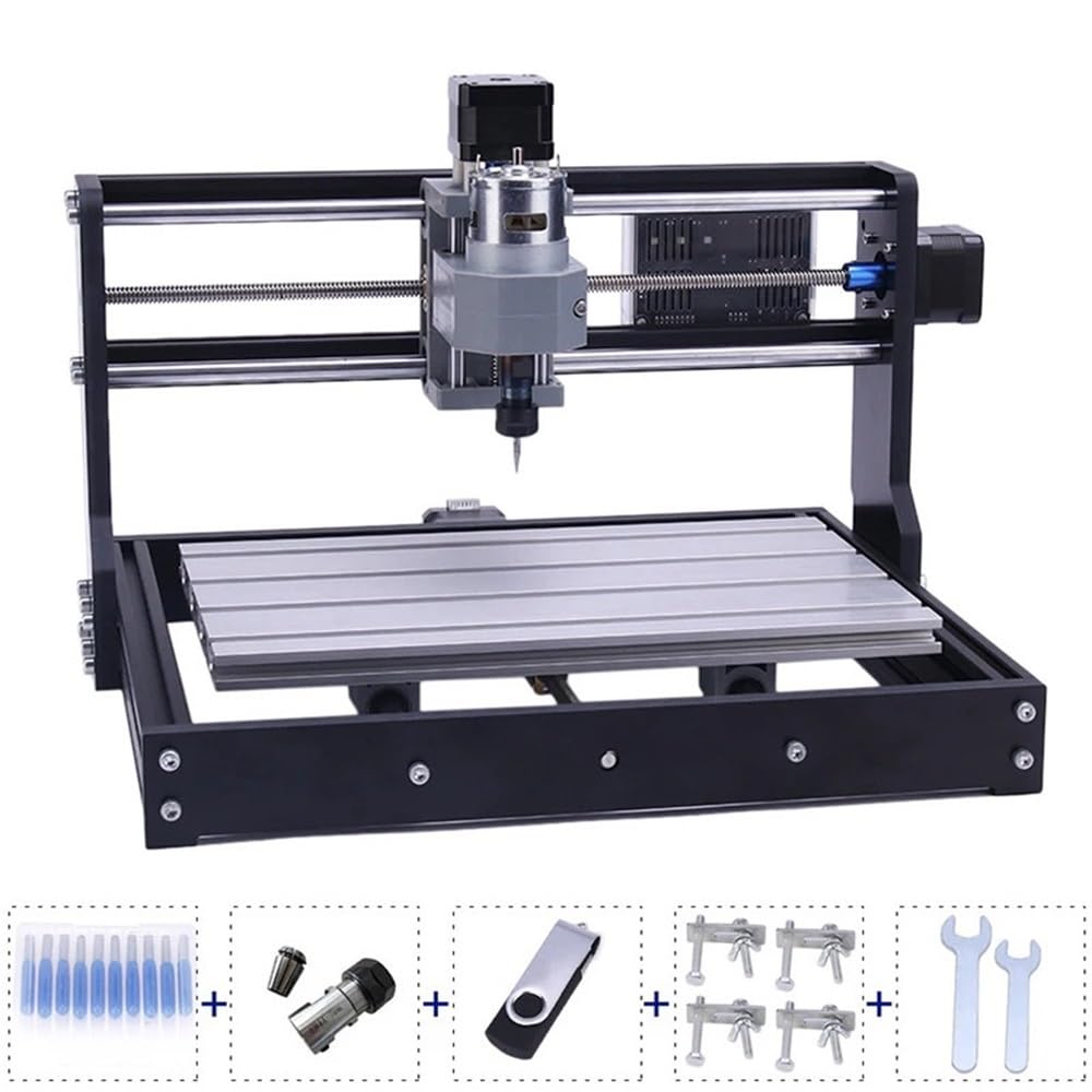 Máquina de corte de madera 3018 con módulo láser, enrutador CNC de 3 ejes for madera(No laser,No offline)