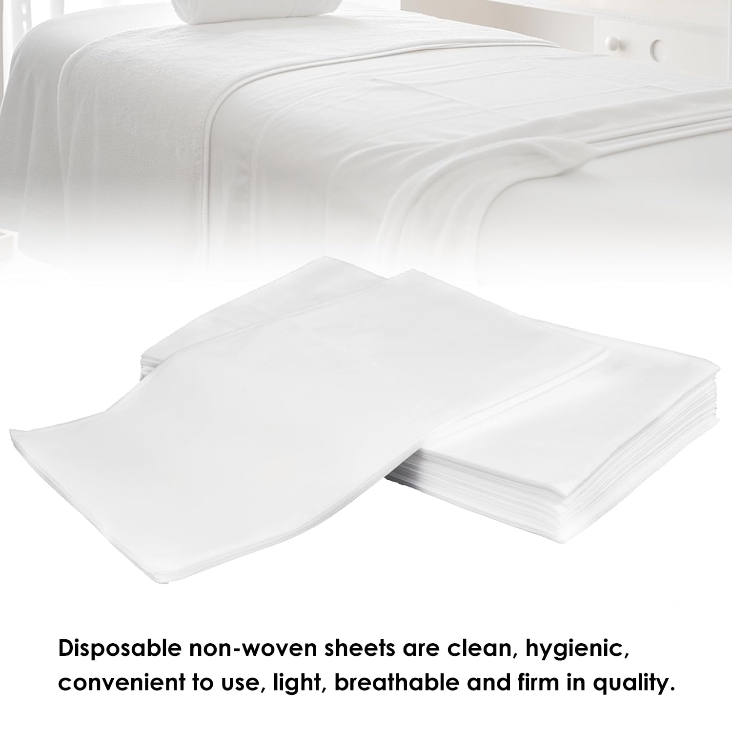 Juego de 100 sábanas desechables no tejidas para masaje de spa, 180 x 80 cm, tela suave no tejida, funda protectora para spa, club, salón de belleza, hoteles