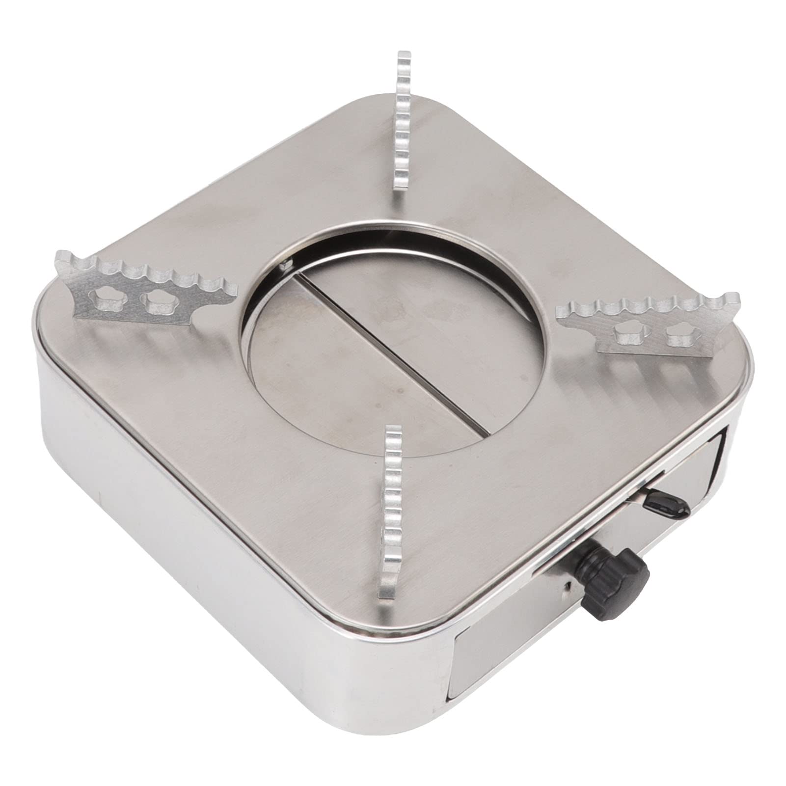 Alcohol Camping Stove, Stove, Portable for Stainless Steel Silver One Piece Design Picnic BBQ Home Hiking Backpacking Drawer Structure