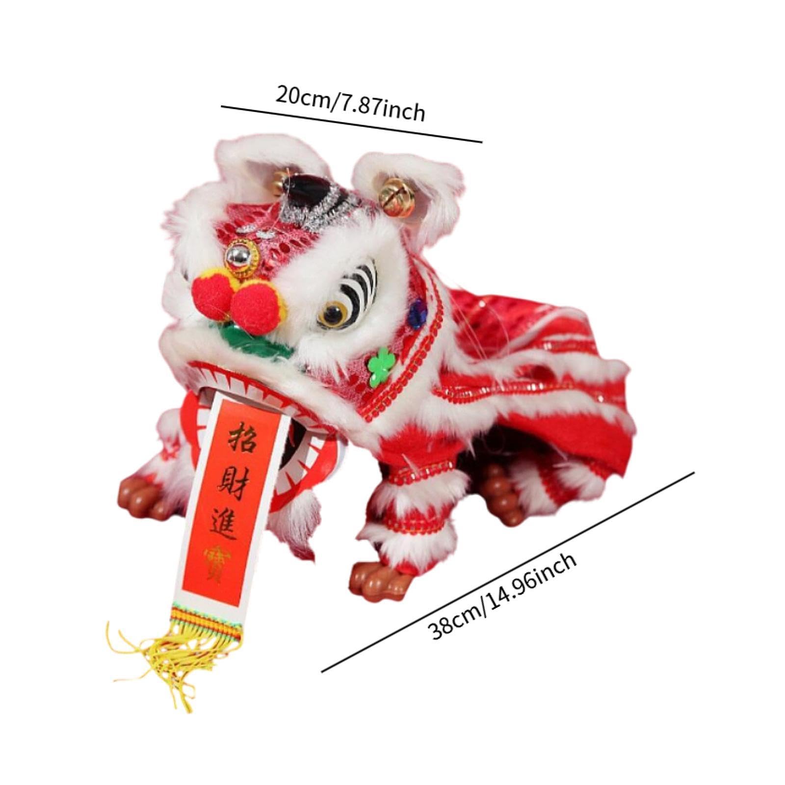 Sharplace Handpuppe mit Fäden Spielzeug traditionelle für Kinder Erwachsene handgefertigtes Volk Neujahr Dekoration Tanz Marionette Puppe