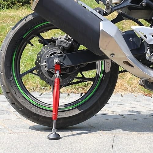 Miniatura 7 de JFG RACING Soporte de rueda trasera y delantera para motocicleta, fácil y portátil, la sexta generación, color rojo