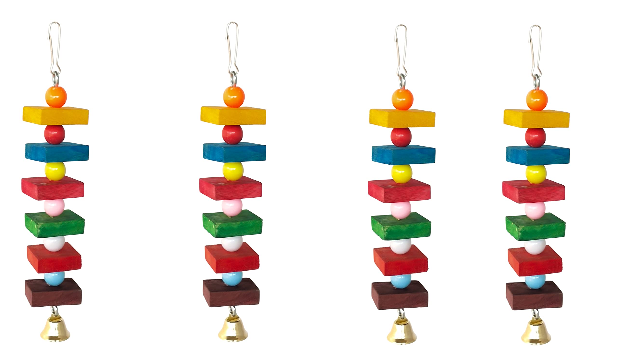 KSK 4PCS Natural Wood Parrot Cubes Blocks Chewing Toys Parrot Knots Block Chew Toy Bells Bird Wood Hanging Toys Medium Large Birds Conures Cockatiels African Grey Cage Accessories (KSKWC056, 4Nos) (B08W3KWPXJ) Amazon Price History, Amazon Price Tracker
