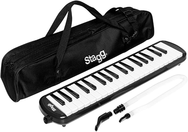 Stagg MELOSTA37 BK Black Plastic Melodica With 37 Keys And Black Bag
