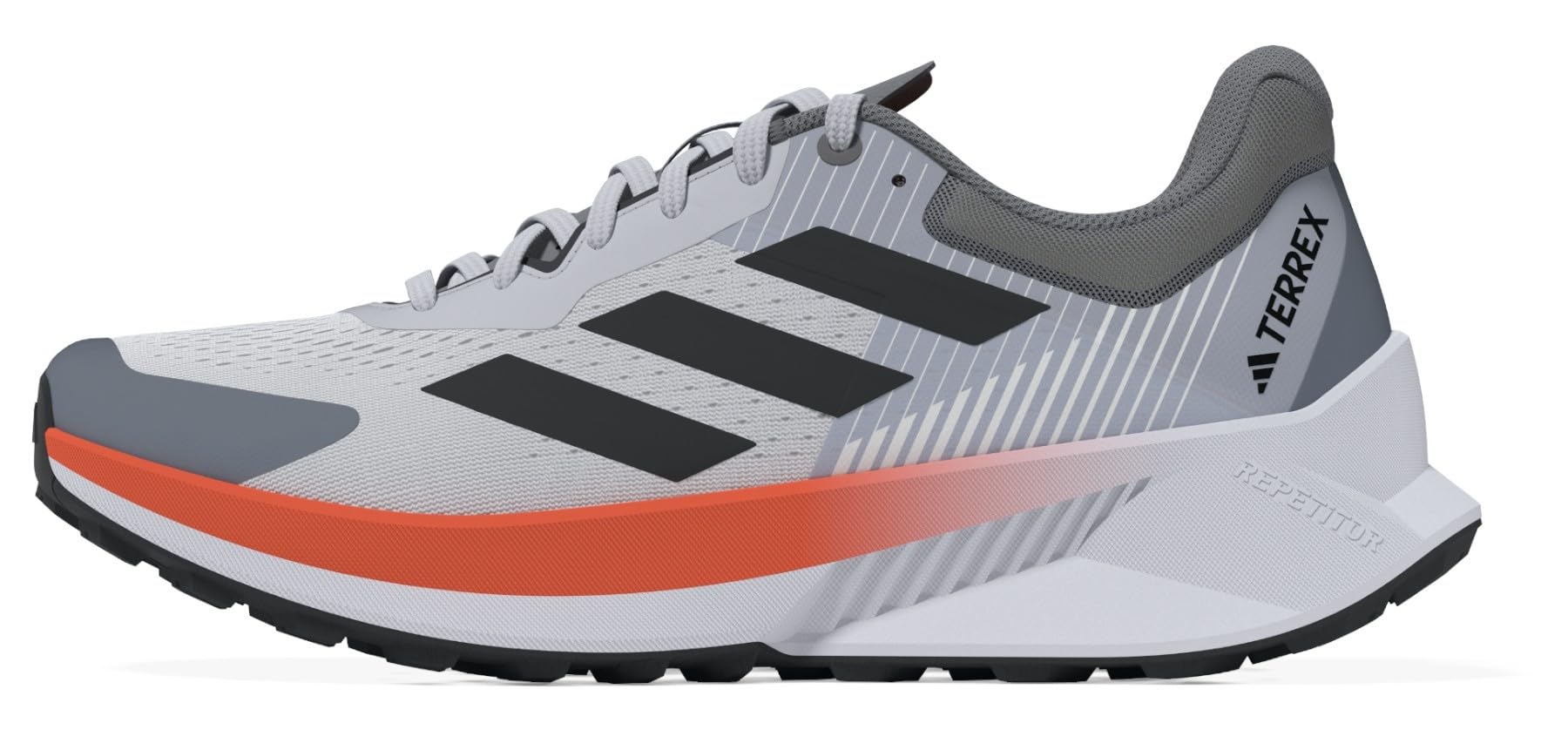 adidas Terrex Soulstride Flow Scarpe Trail Running Uomo, Grigio/Antracite/Arancione - JR7065