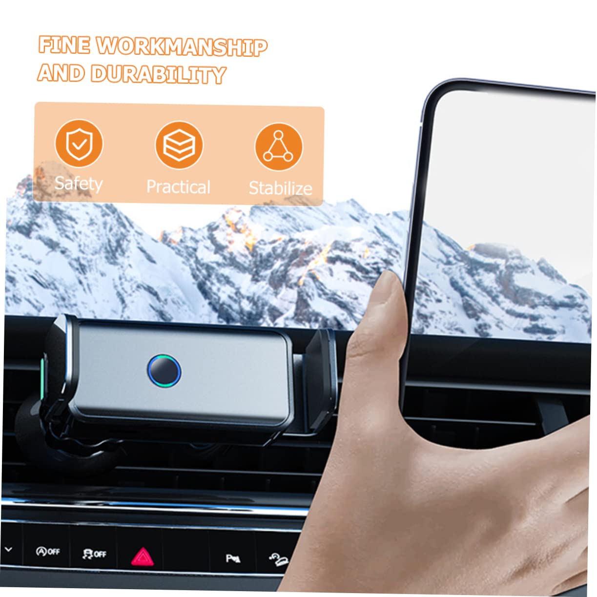 Soporte Móvil con Auto Clamping Soporte Teléfono Parabrisas Compatible con Mayoría de Dispositivos Color Estable y Práctico Navegación