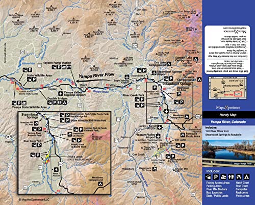 Yampa River, Colorado Fishing Map
