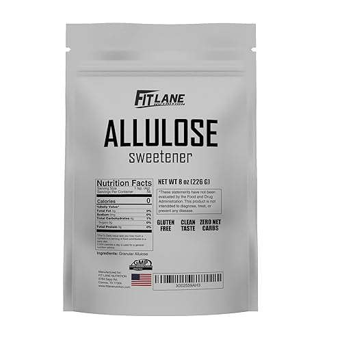 Edulcorante de alulosa de 8 onzas Sustituto natural de azúcar cetogénico puro bajo en calorías sin sabor neto perfecto para hornear y endulzar tus