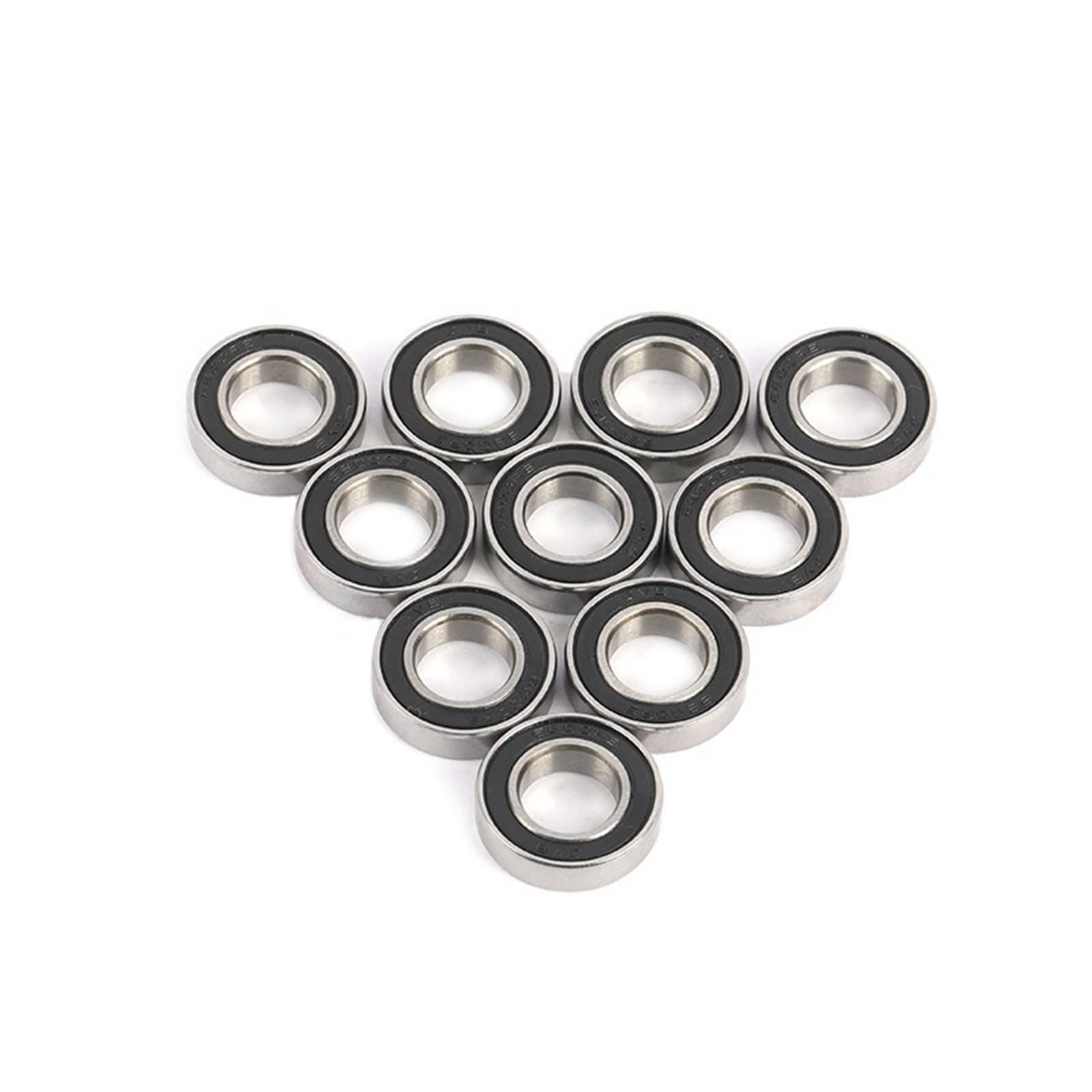 Roulement à Billes 6800RS 10x19x5mm ABEC 3 - Lot De 10 Pièces Scellés Caoutchouc Bleu