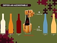 Vista 4 de BSIRI Piensa para el rompecabezas de botellas desafiante juego para el cerebro y soporte funcional Ideal para amantes de botellas y divertidos