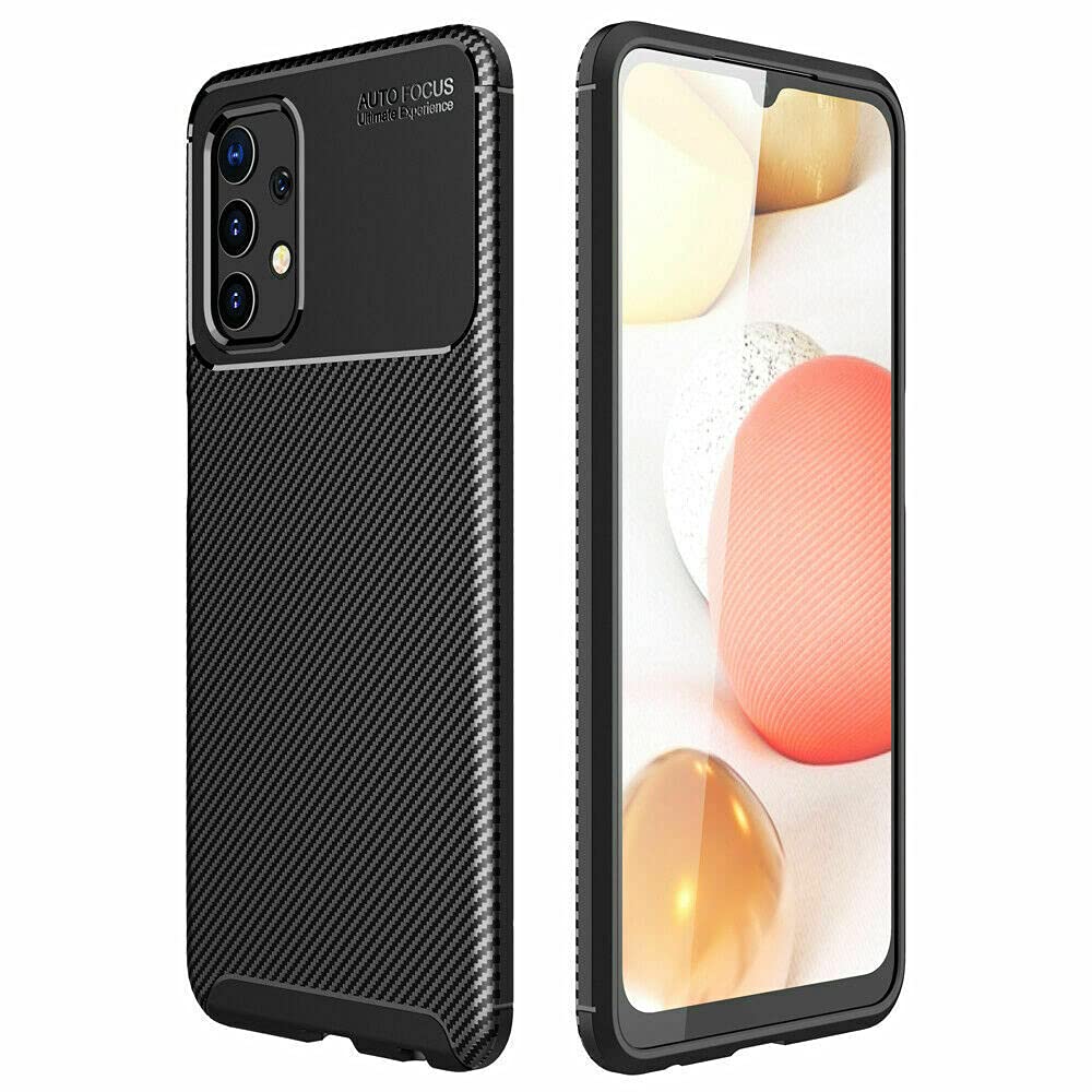 Toppix Compatible with Samsung Galaxy A82 5G Case, Soft TPU Bumper Flexible [Shock Absorption] [Carbon Fiber Texture] Autofocus Bumper Protective Cover for Samsung Galaxy A82 5G, Black