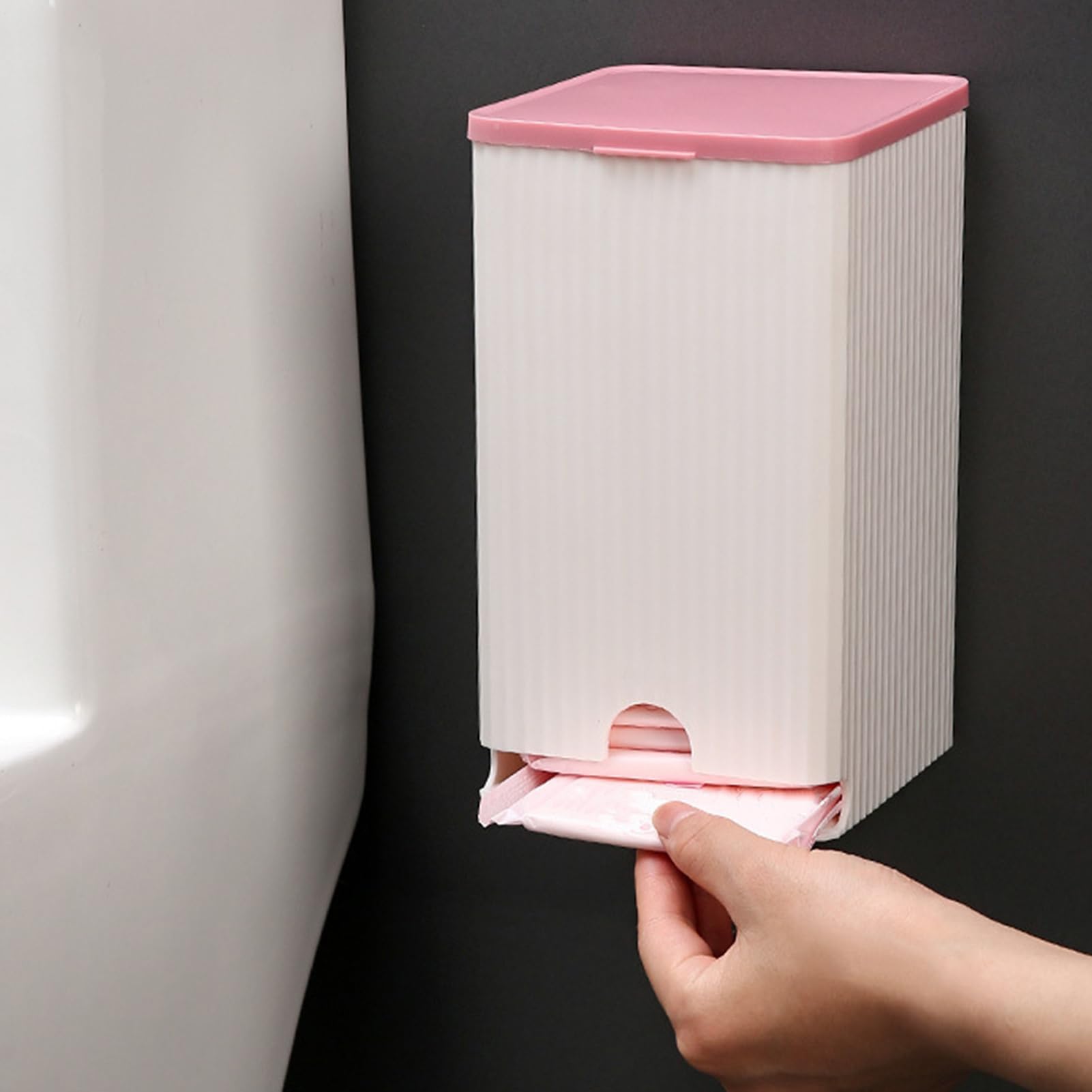 Organizadora Antihumedad Compacta PP 19.5x11.5x11.5cm para Productos Femeninos Papel Higiénico Toallas Sanitarias
