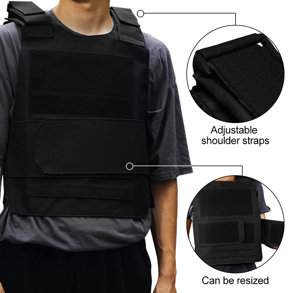 mizikuu Chaleco Táctico Militar, Chaleco Multifuncional unisex Chaleco Anticorte Antipuñaladas para Pesca Caza Senderismo Safari Trabajo Entrenamiento, Talla única, Negro