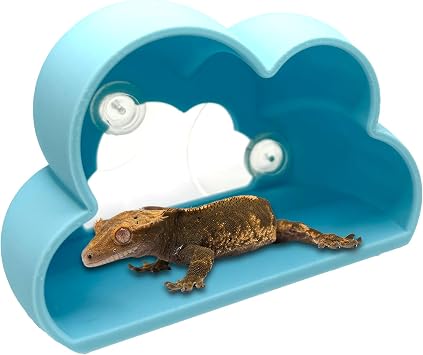 Cloud Hide for Reptiles & Amphibians, Habitat Accessory Crested Gecko, Leopard Gecko Hide, Dart Frogs, and More Hide Baby Blue, Medium