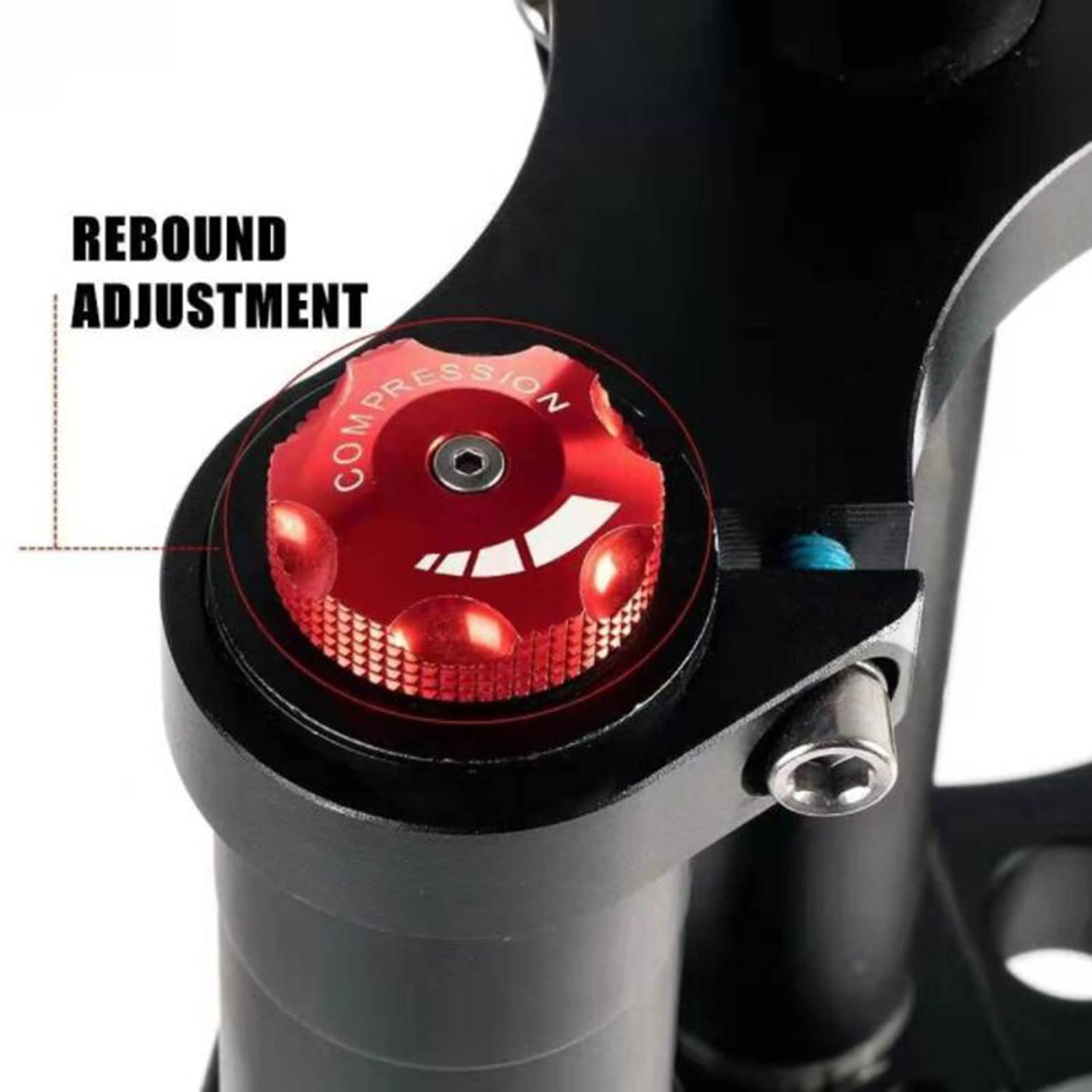 Forcella Anteriore con Sospensione pneumatica da 26 x 5 Pollici, Forcella rovesciata Speed Down da 15 x 150 mm, Doppi Freni a Disco per Bici elettrica, Accessori per Bici da Neve