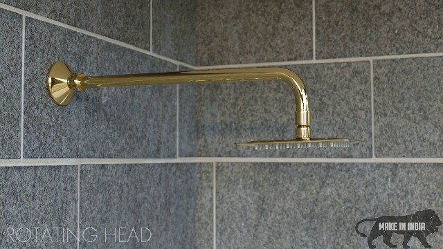 ZAP ZX-3446 Gold 12 inch Overhead Shower With 15 inch Shower