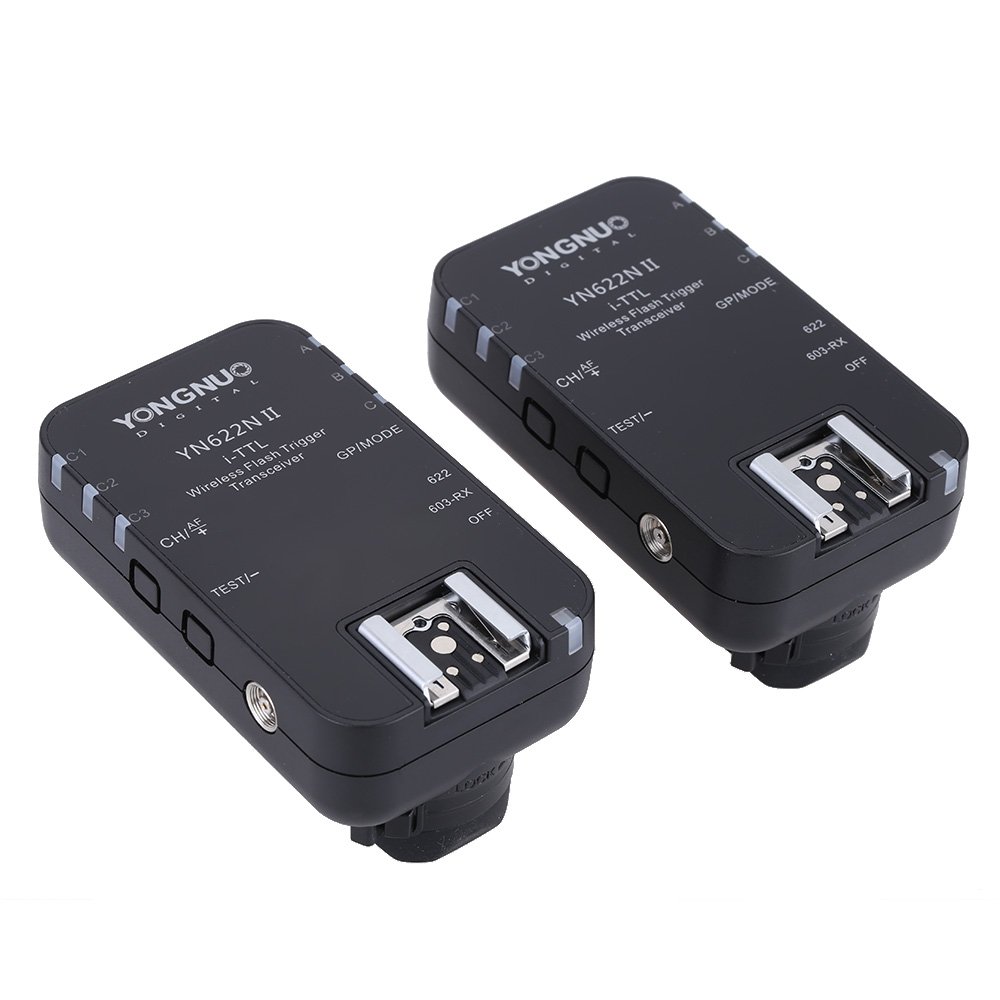 YONGNUO kabelloser i-TTL-Blitzauslöser, YN622N II, 2,4 G, Empfänger-Sender-Kombination für Nikon D70-, D80-, D90-, D200-, D300-, D600-, D700-, D800-, D3000-, D5000-, D7000-Serie