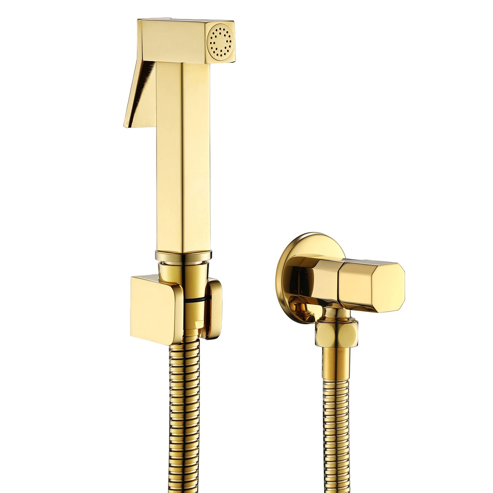 Bidet-Dusche für Toilette, Gold-Bidet-Handbrause Messing, Bidet-Sprayer für die persönliche Hygiene, Baby-Windeltuch, Bidet-Wasserhahn-Set, Bidet-Aufsatz mit Schlauch,B