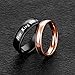 Fashion Ahead 2pcs Matching Set Couple Rings His Queen and Her King Stainless Steel Promise Rings Engagement Band Valentine's Day Couples Gifts