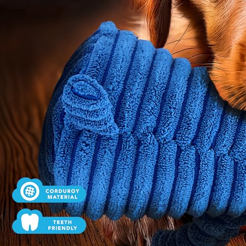 Zappi Co Blaues Elefanten-Plüsch Hundespielzeug – Weiches, langlebiges Material, ideal für kleine/mittelgroße Hunde.