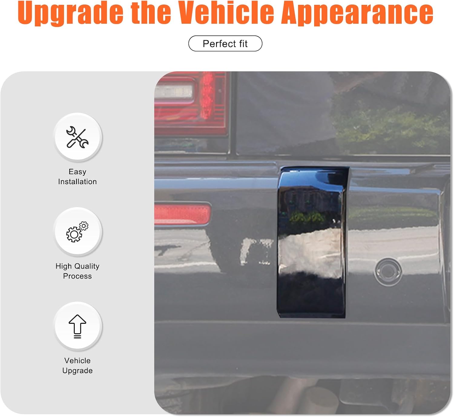 Rear Bumper Cover Trim Compatible with Mercedes Benz G Class W463 G350 G400 G55 G63 2019 2020 Rear Bumper Protector Guard Scratch Resistant Collision Protection Accessories (Glossy Black)