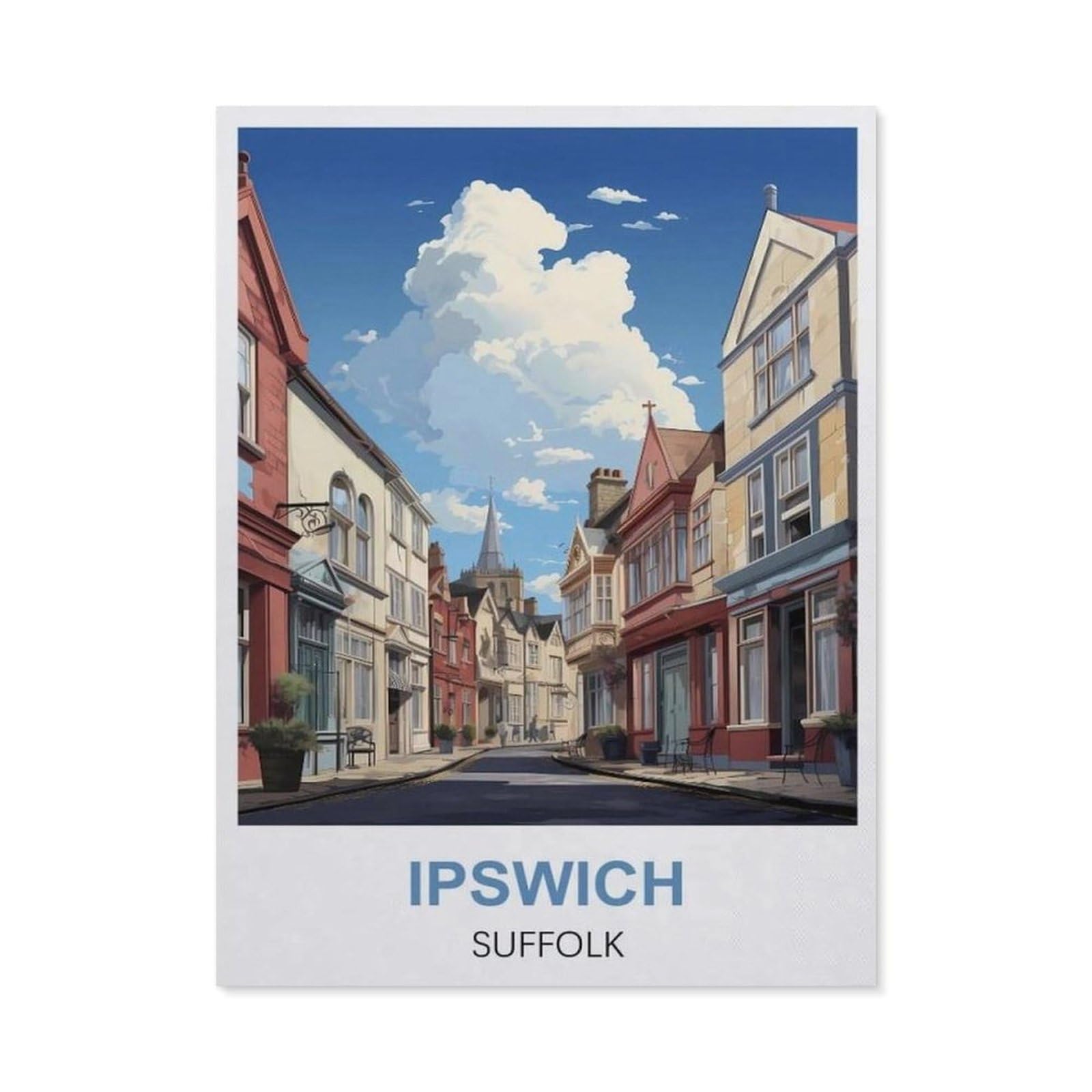 Metal Signs，Ipswich Suffolk(15x30cm）
