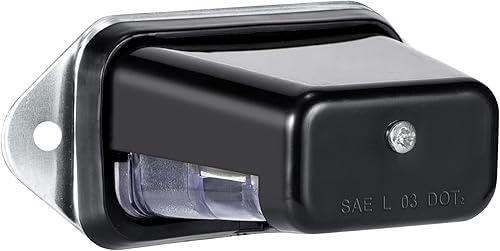 Partsam Luz LED para matrícula, impermeable, 12 V CC, con soporte, orificio de drenaje, carcasa de ABS, lente de PC para remolque, camión, disponible en Yaxa Peru