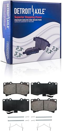 Miniatura 4 de Detroit Axle - Kit de freno delantero para 09-10 H3T 2006-2010 Hummer H3 Rotores de freno de disco pastillas de freno de cerámica 2007 2008 2009