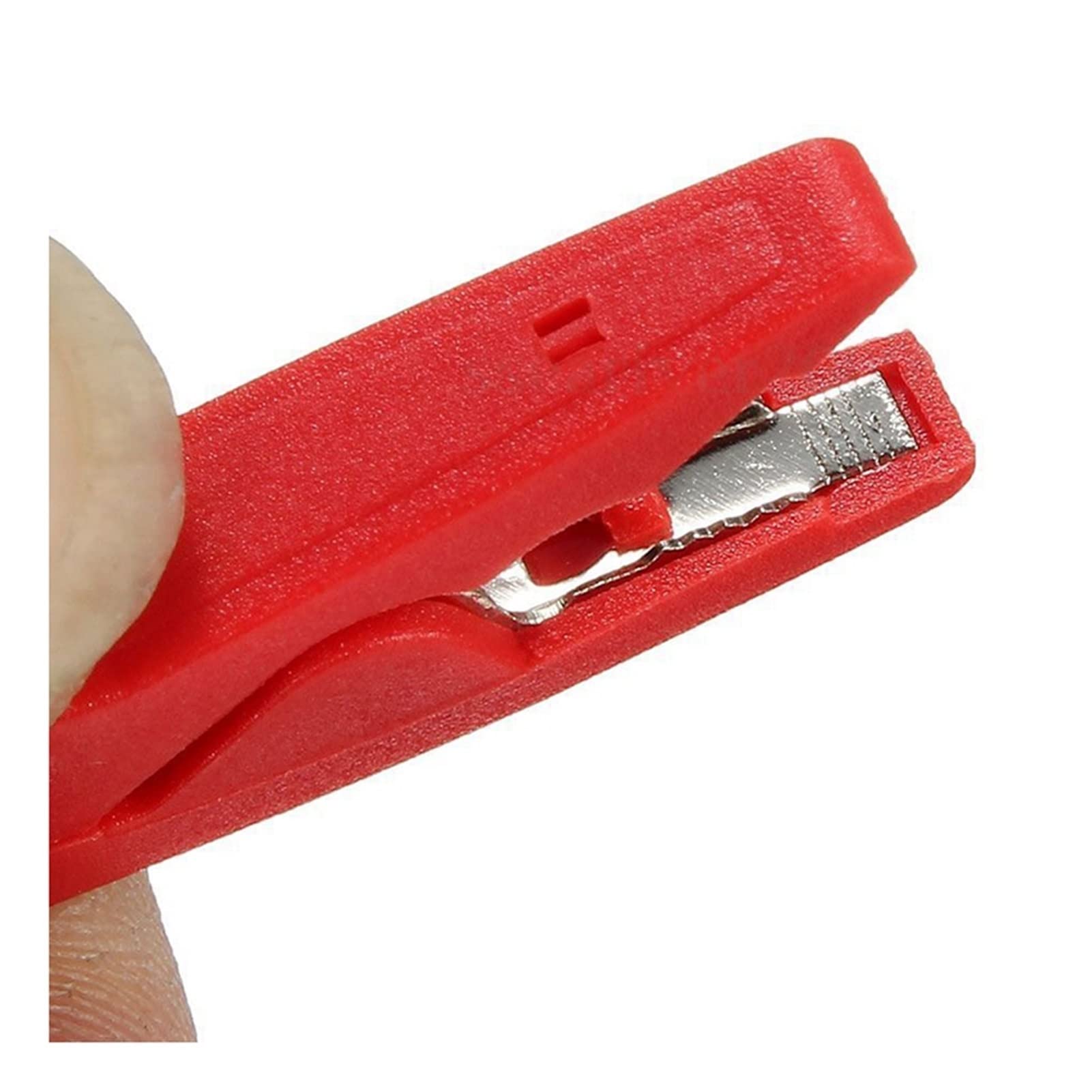2 uds. Sonda de Prueba de Abrazadera de Conector de Clip de cocodrilo Aislado Rojo + Negro con 10 Uds. De Cepillo de carbón Universal
